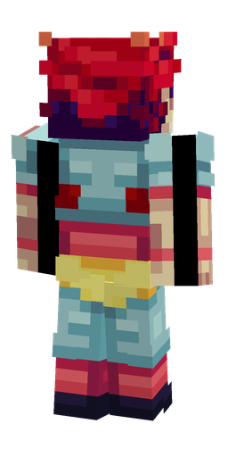Blue skin: body, back render