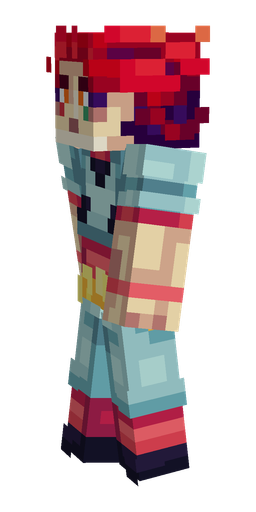 Blue skin: body, left side render