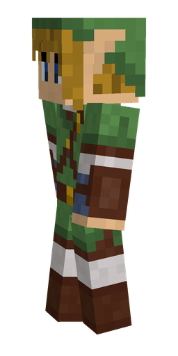 Brown skin: body, left side render