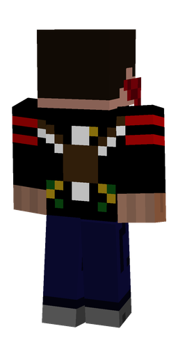 Black skin: body, back render