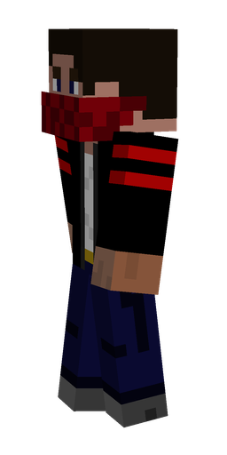 Black skin: body, left side render