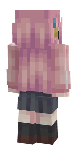 Pink skin: body, back render