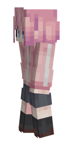 Pink skin: body, left side render
