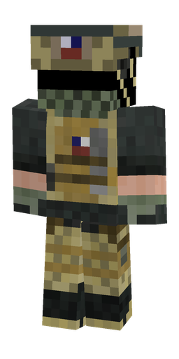 Black skin: body, back render