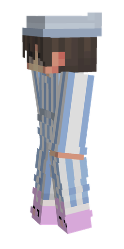 Blue skin: body, left side render