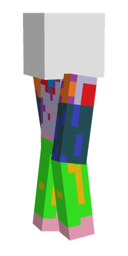 Blue skin: body, left side render