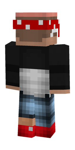 Black skin: body, back render