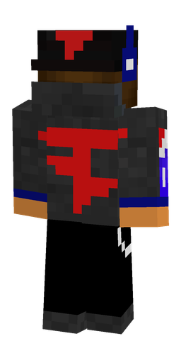 Black skin: body, back render