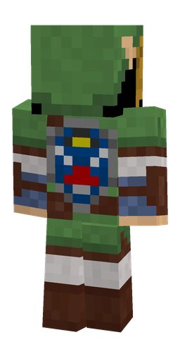 Brown skin: body, back render