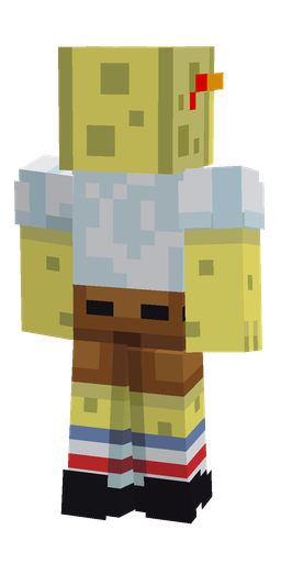 Blue skin: body, back render