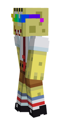 Blue skin: body, left side render