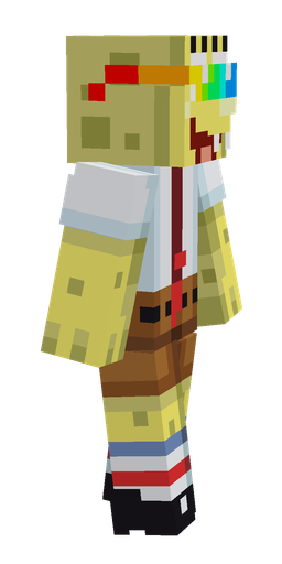 Blue skin: body, right side render