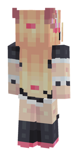 Black skin: body, back render