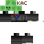 Black skin: raw texture render