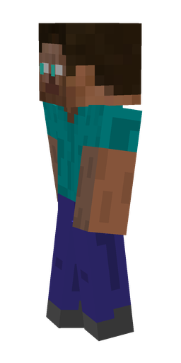 Blue skin: body, left side render