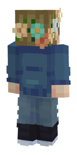Blue skin: body, back render