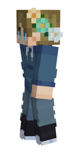 Blue skin: body, left side render
