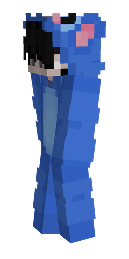 Blue skin: body, left side render