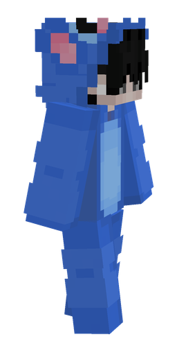 Blue skin: body, right side render