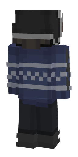 Black skin: body, back render