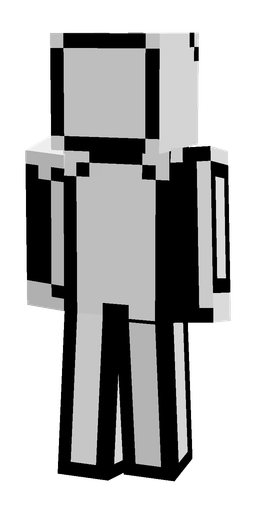 Black skin: body, back render