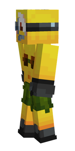 Black skin: body, left side render