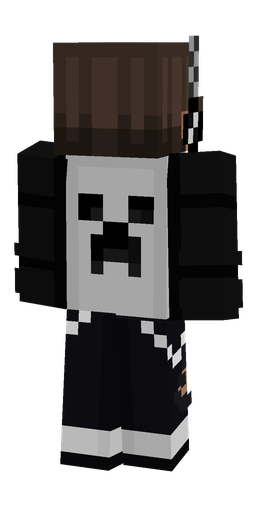 Black skin: body, back render