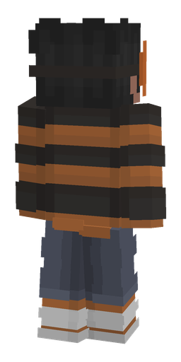 Black skin: body, back render