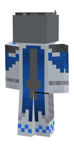 Blue skin: body, back render