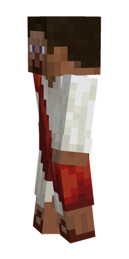 Brown skin: body, left side render