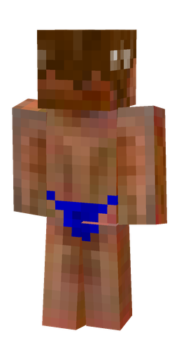 Brown skin: body, back render