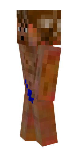 Brown skin: body, left side render