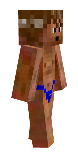 Brown skin: body, right side render