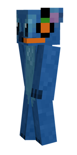 Blue skin: body, left side render