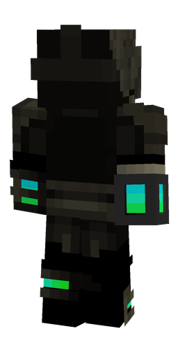 Black skin: body, back render