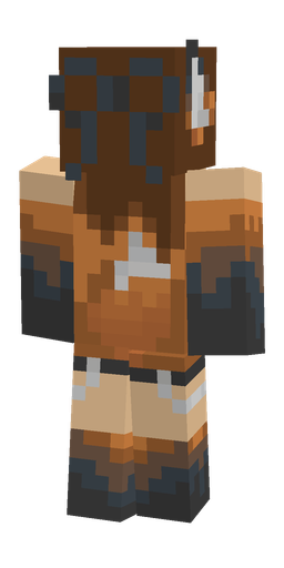 Black skin: body, back render