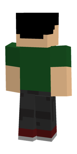 Black skin: body, back render