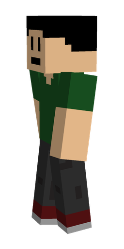 Black skin: body, left side render