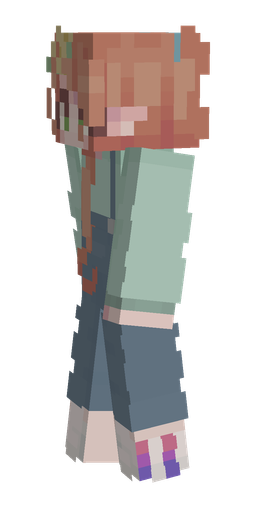 Blue skin: body, left side render