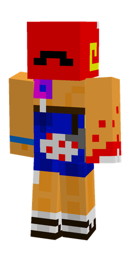 Blue skin: body, back render