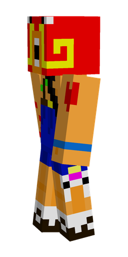 Blue skin: body, left side render
