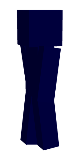Blue skin: body, left side render