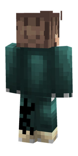 Blue skin: body, back render