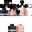 Black skin: raw texture render