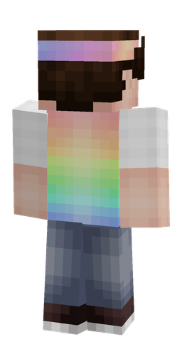 Blue skin: body, back render