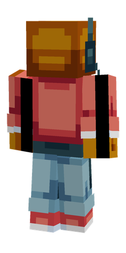 Blue skin: body, back render