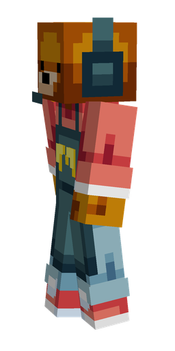 Blue skin: body, left side render