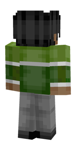 Black skin: body, back render