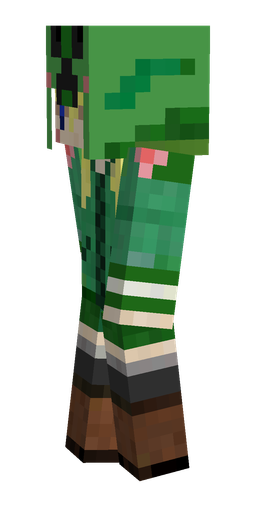 Green skin: body, left side render