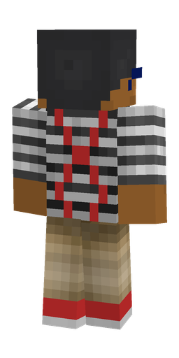 Black skin: body, back render
